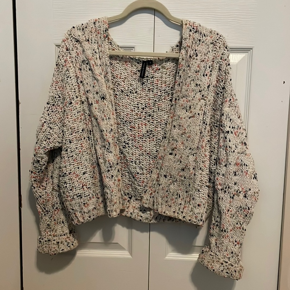 moon & madison speckled cardigan
